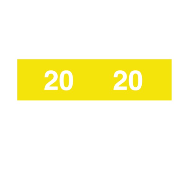 2020 Colwell Year Bands 1-7/8" x 1-7/8" Yellow w/Black